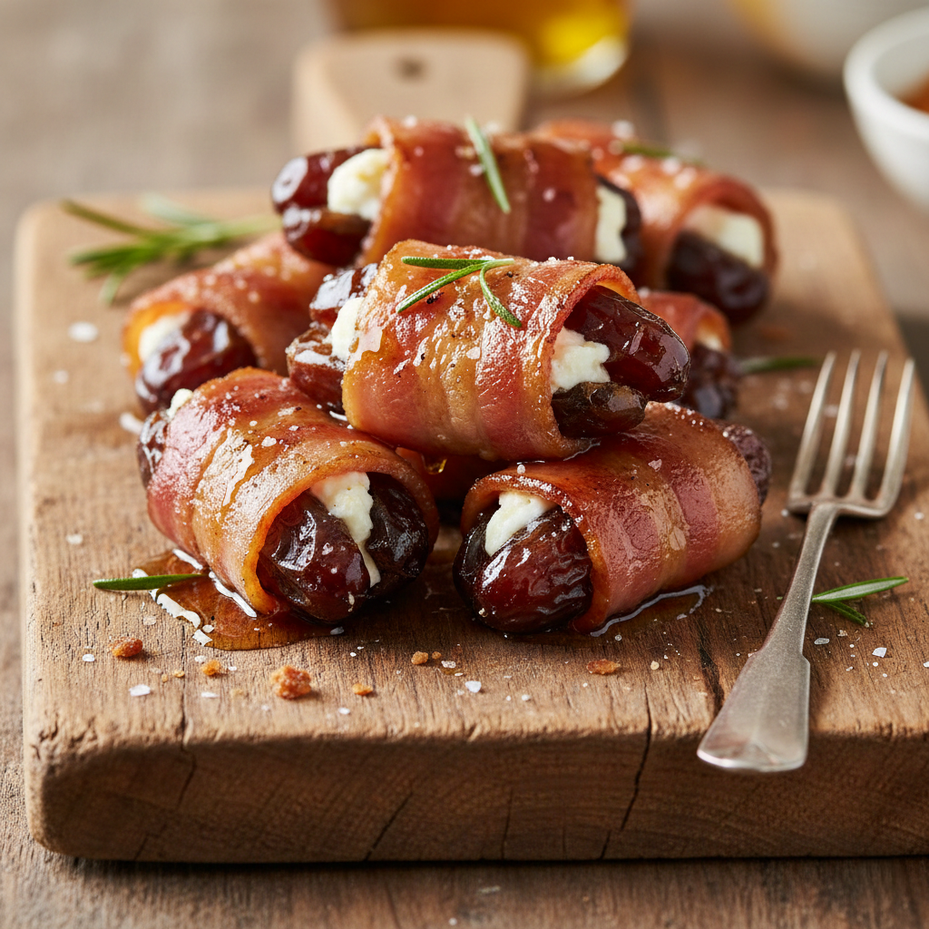 The Ultimate Sweet & Savory Bomb: Glazed Bacon-Wrapped Dates
