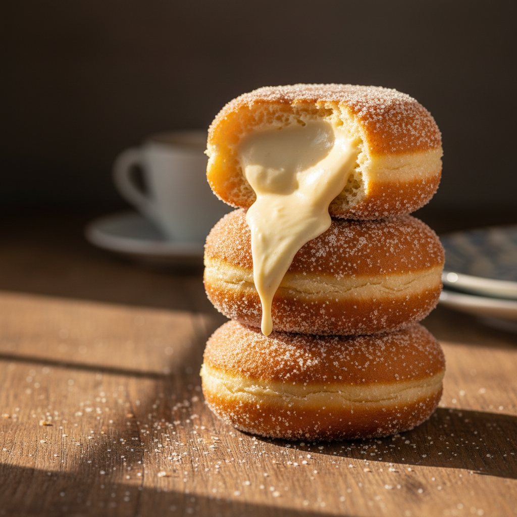 Golden Homemade Bomboloni